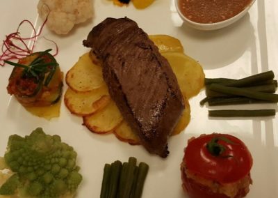 Formules - Menu prestige - Côte d'agneau rôti en son jus - Excellence culinaire - Bruno FRITZ