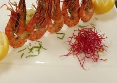 Formules - Menu prestige - Gambas flambé au whisky - Excellence culinaire - Bruno FRITZ