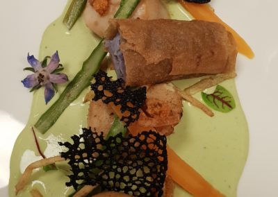Formules - Menu prestige - noix de Saint Jacques crème de petits pois - Excellence culinaire - Bruno FRITZ