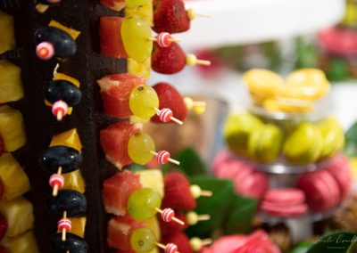 Brochette de fruit avec le wedding cake - pièce montée - Excellence culinaire - Bruno FRITZ - Cécile BOUCHER